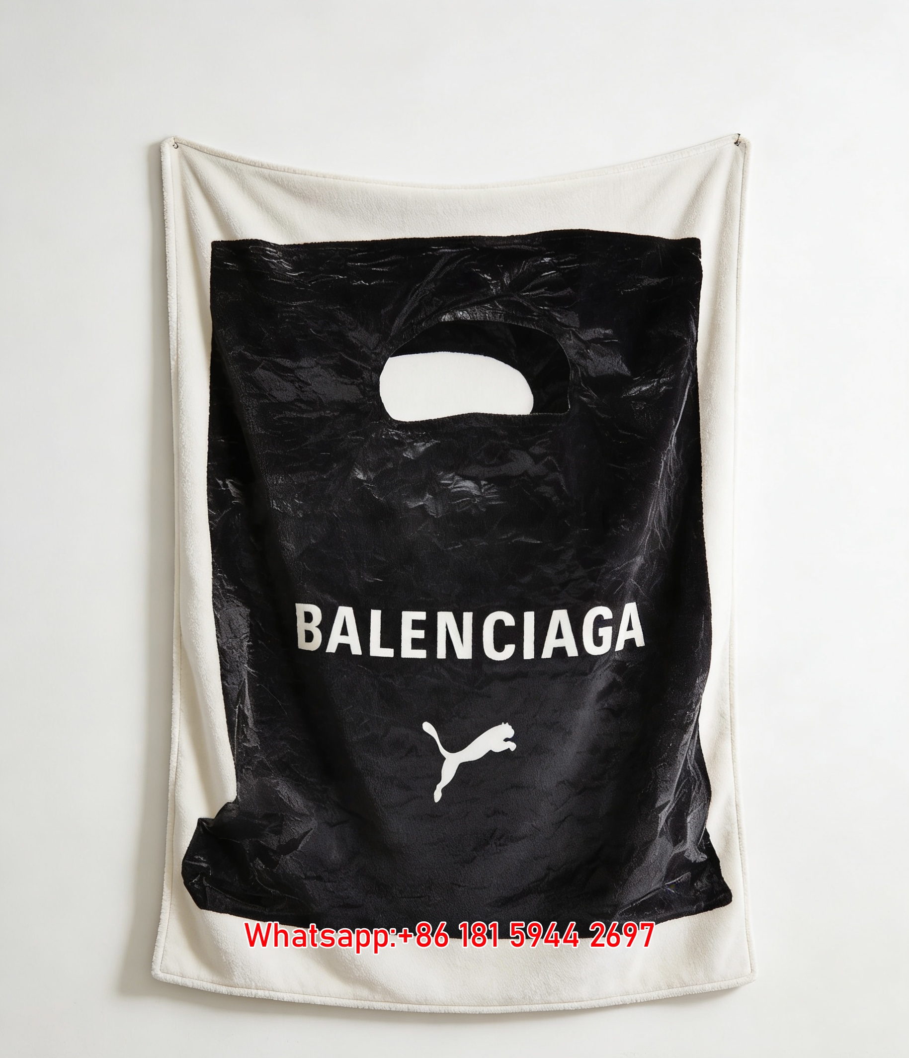 Balenciaga x Puma Tote Bag Print Flannel Throw Blanket BA255